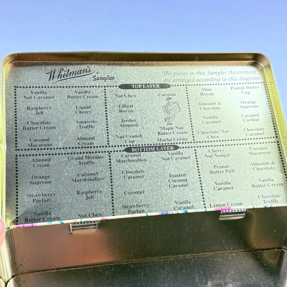 Whitman's Sampler 150th Anniversary Limited Edition Tin 1992 Floral Vintage‎